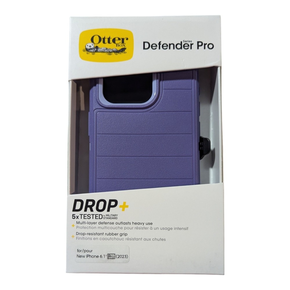 J2. OtterBox Defender Pro Holster Case For Apple iPhone 15‎ Pro - Purple